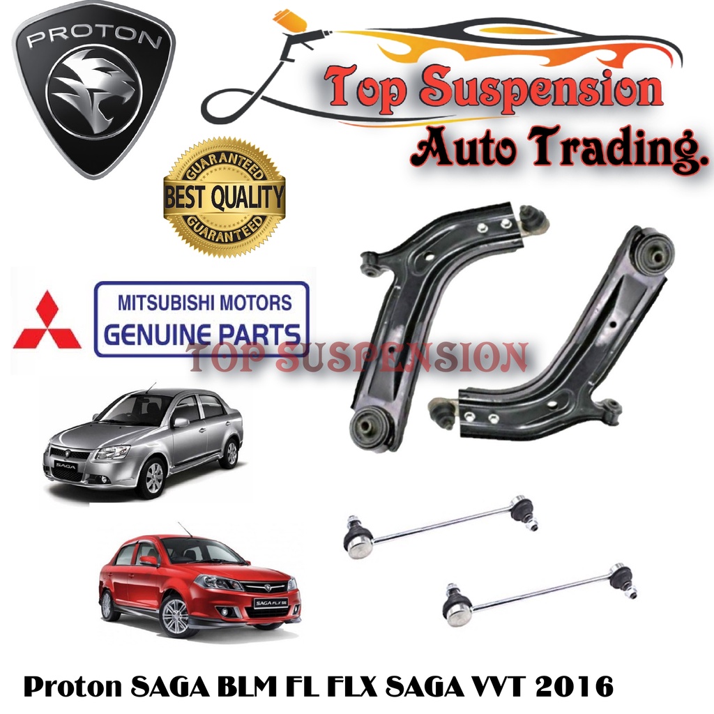 PROTON SAGA BLM FL FLX SAGA VVT 2016++ FRONT LOWER ARM+ Stabilizer Link