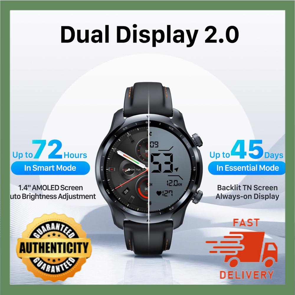 ticWatch Pro 3 LTE Wear OS Smartwatch Vodafone DE/UK Men's Sports Watch Snapdragon Wear 4100 8GB ROM 3 to 45 Days Batt