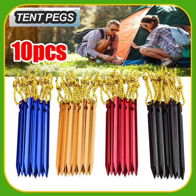 18cm Camping Tent Stake Aluminium Alloy Tent Peg Ground Beach Nails Outdoor Lengthen Ultralight