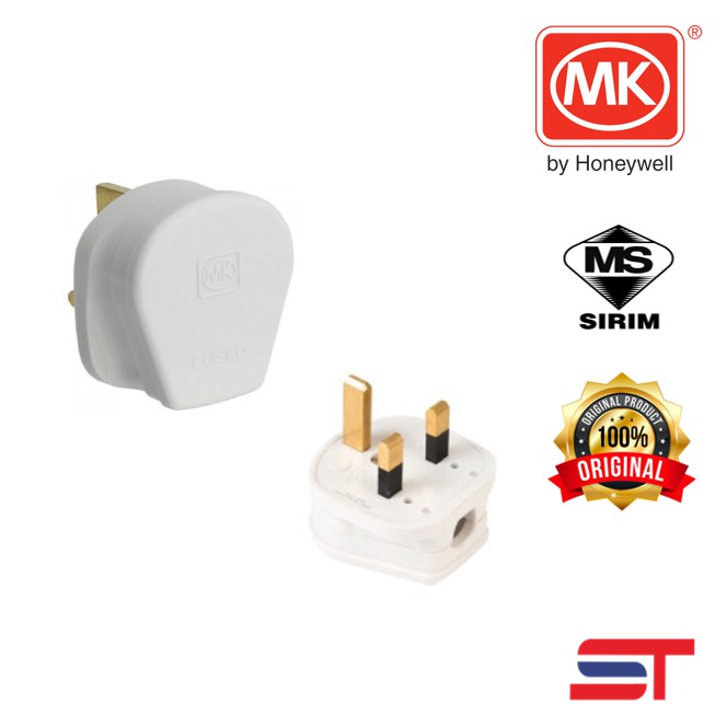 Mk 646 Whi 13a Heavy Duty 3 Pin Bakelite Plug Top 250v With Sirim