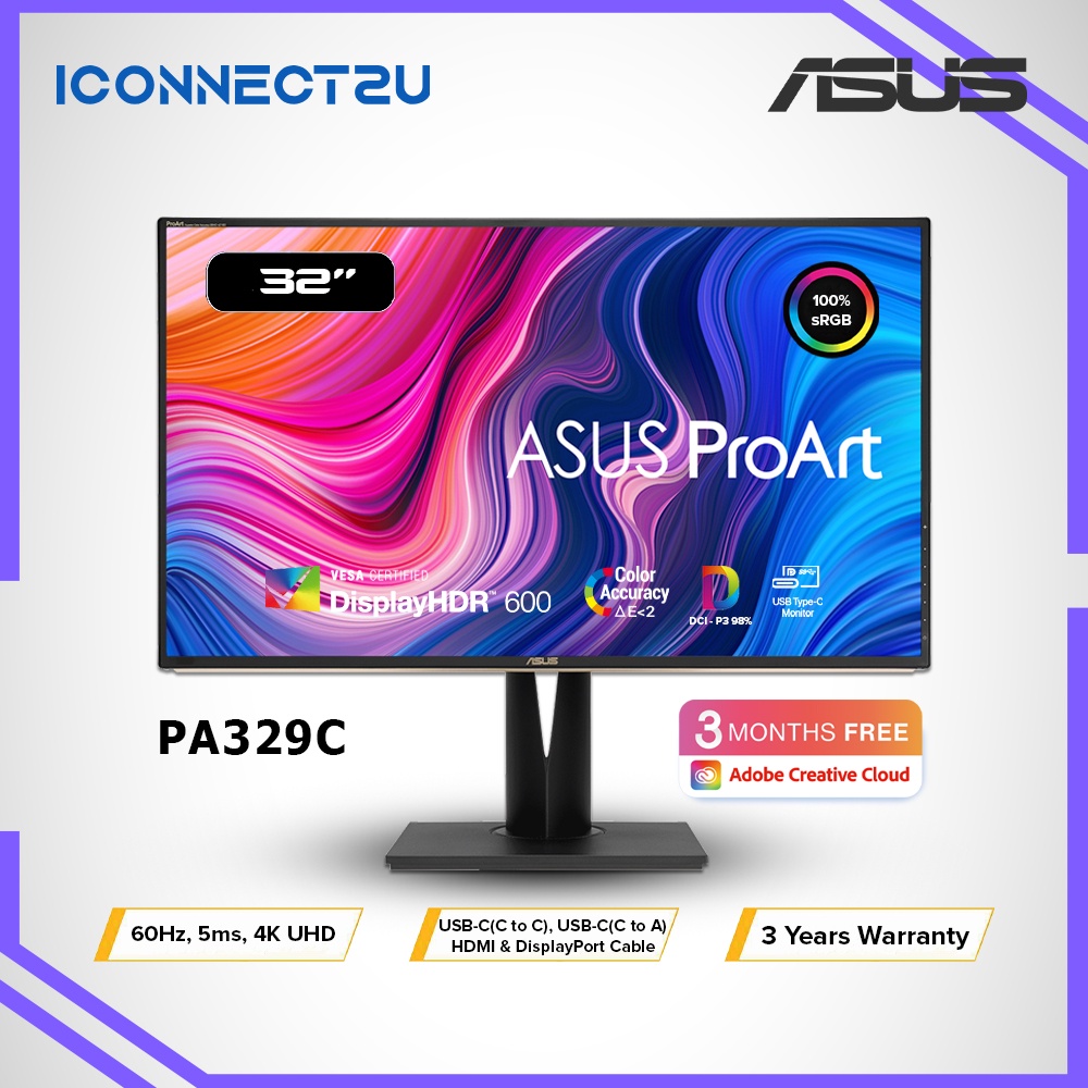 Asus ProArt Display 32" PA329C 4K HDR10 IPS 5ms Adaptive Sync 100