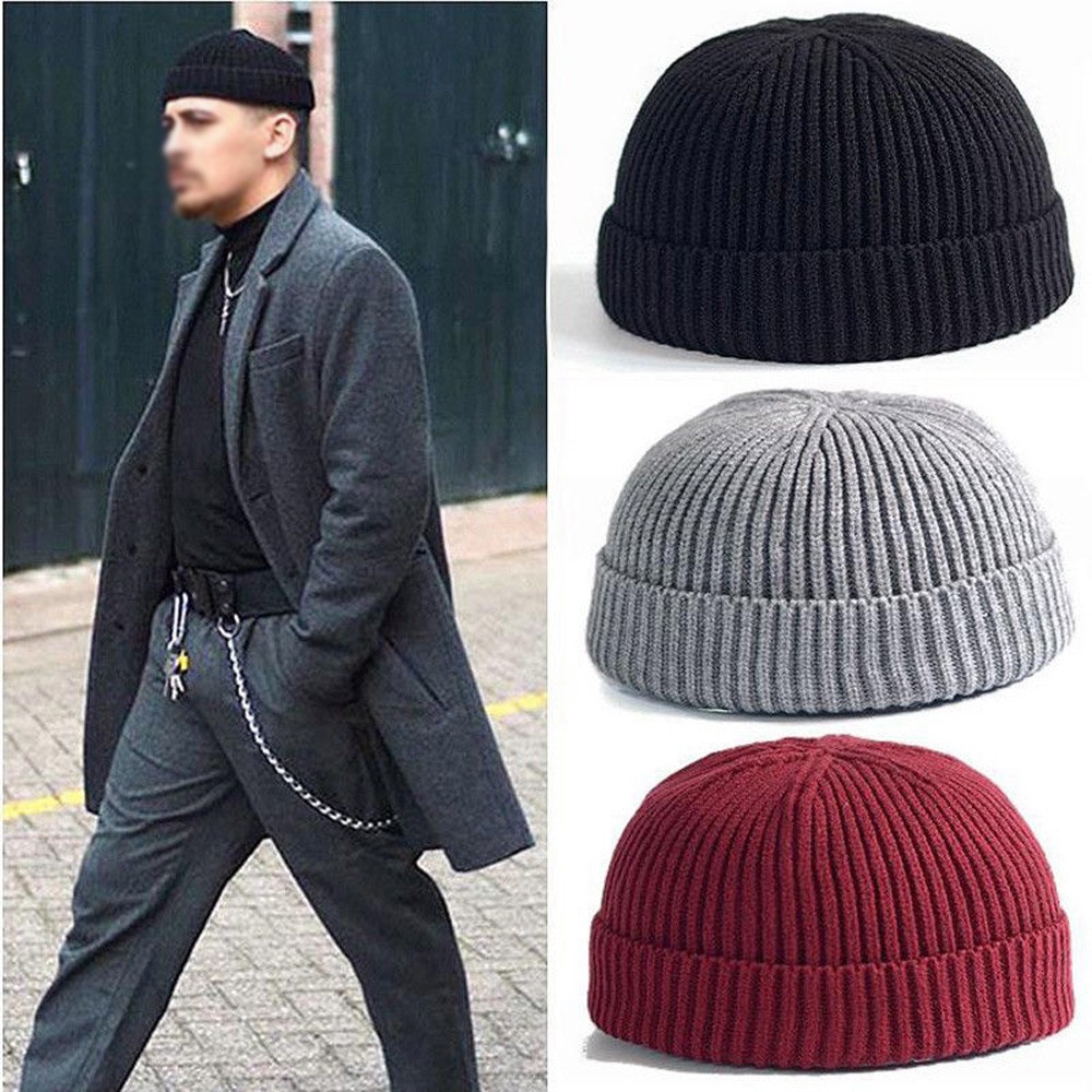 gray knit cap