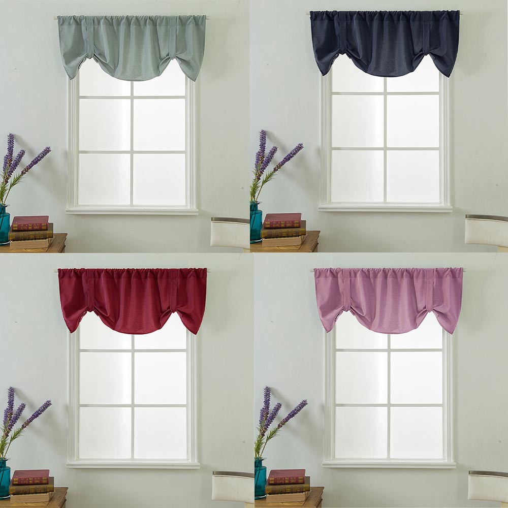 Valance Curtains Extra Wide And Short Window Treatment Kitchen