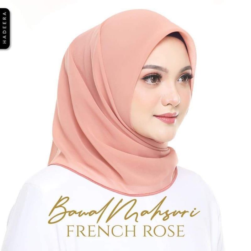 [BAWAL MAHSURI BIDANG 48] FRENCH ROSE Bawal Plain Rose Tudung Bawal Kosong Warna Pink Oren Tudung Plain Chiffon