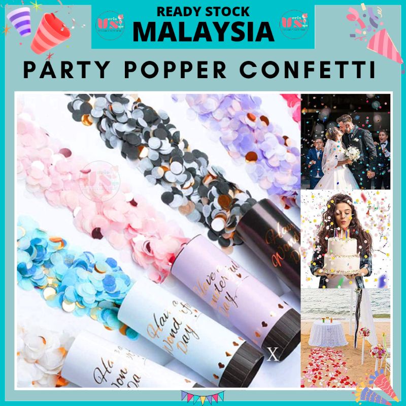 Popper Pop Confetti Mini Poppers Wedding Anniversary Supplies Graduation Birthday Bridal Party Gender Reveal Popper