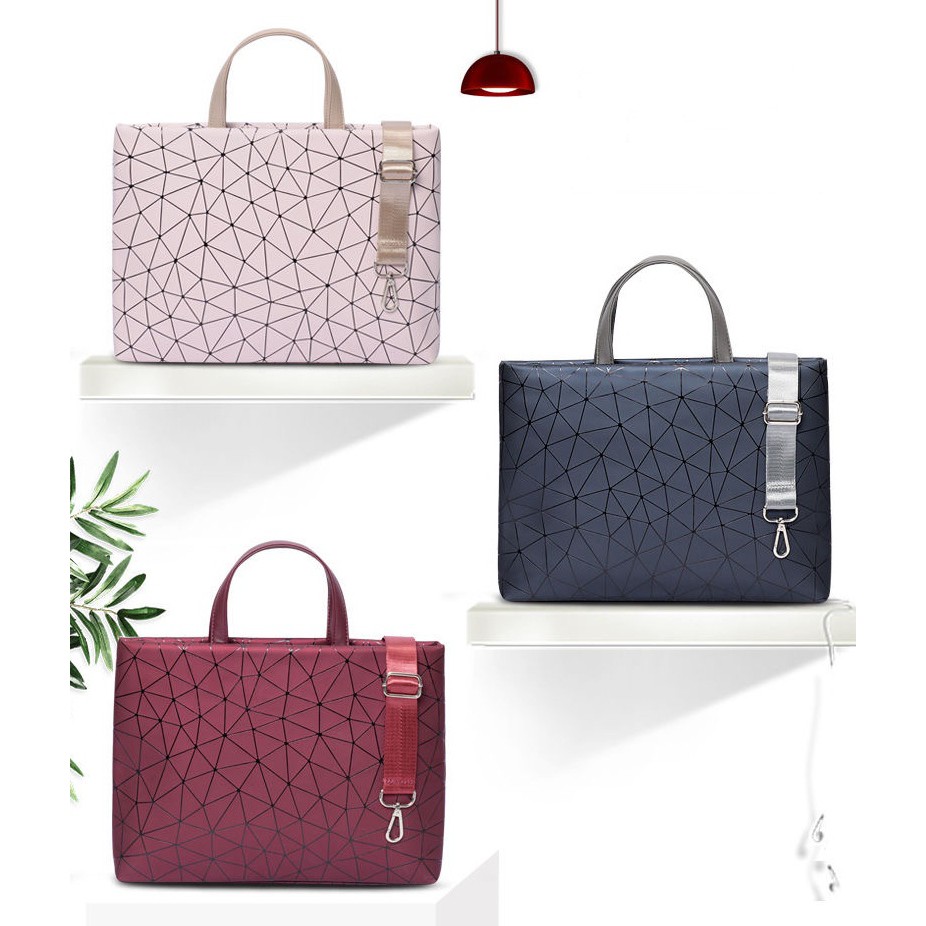 Elegant Women Sling Laptop Bag Office Briefcase Handbag 15.6/14/13.3in