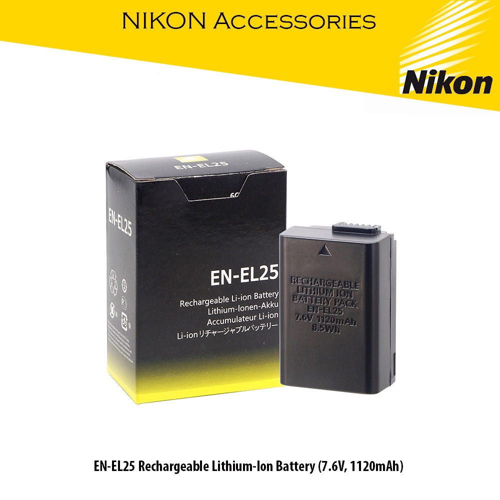 READY STOCK ) Nikon EN-EL25 Rechargeable Lithium-Ion Battery (7.6V,  1120mAh) | Shopee Malaysia