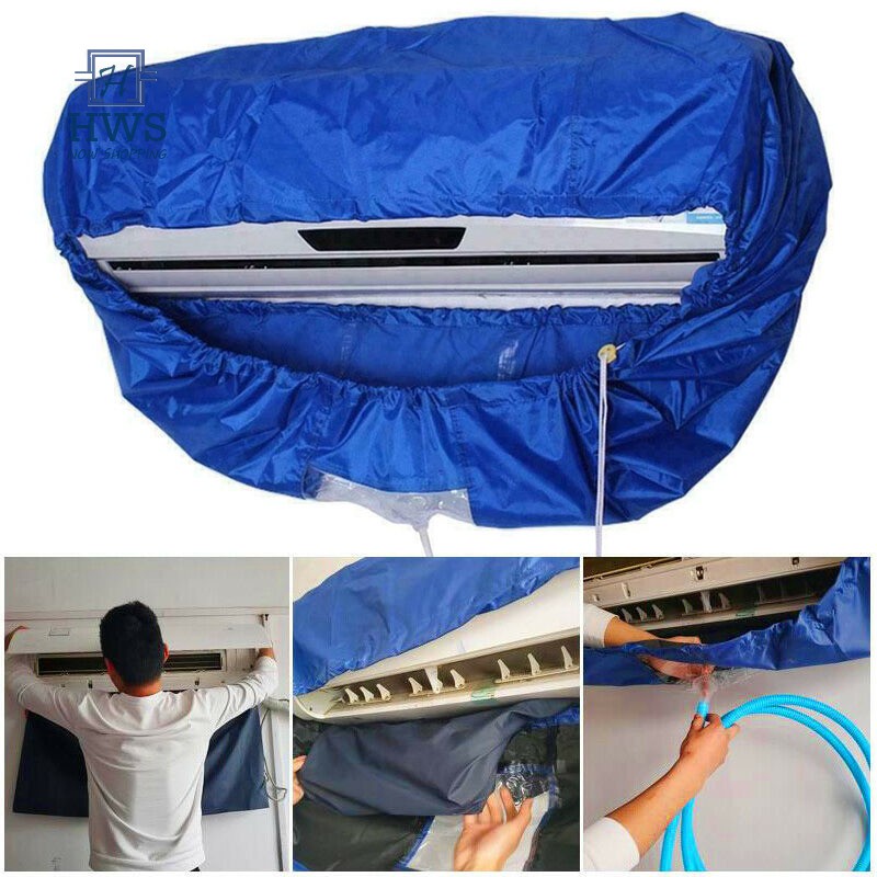 Wall Mounted Air Conditioning Cleaning Cover Tool Waterproof Dust Washing Clean Protector Bag Shopee Malaysia