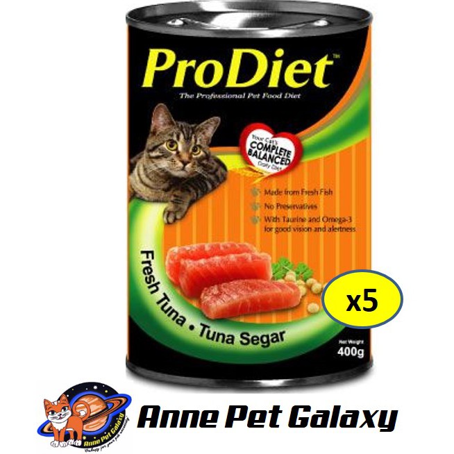 TIN PRODIET BASAH WET CANNED FOOD 400G Makanan Kucing Ocean Fish Salmon