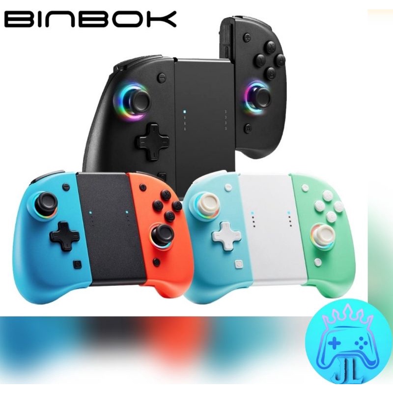 (NEW)NSW Nintendo Switch Binbok Joy-Con RGB Wireless Controller 8 ...