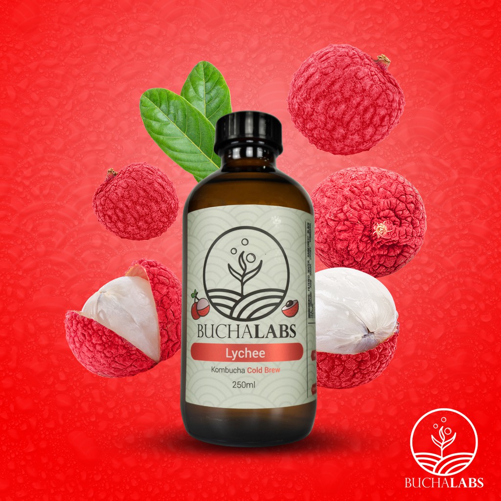 BuchaLabs Kombucha Lychee Flavour Probiotic Tea 250ml Shopee Malaysia