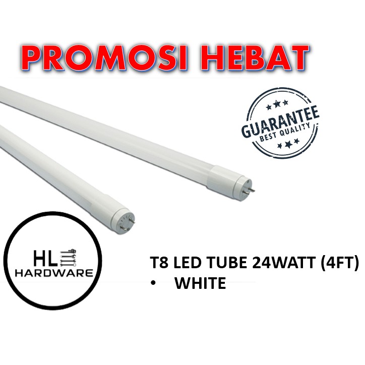  LED  TUBE T8 24WATT LAMPU  LED  PANJANG 4 KAKI LAMPU  