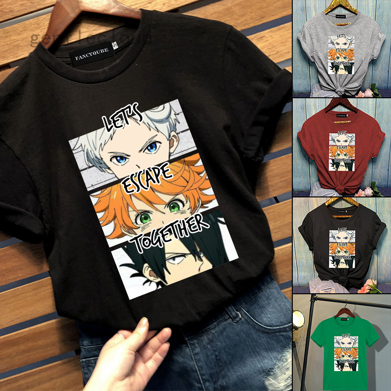 Anime The Promised Neverland Short-Sleeve T-Shirt Fashion Clothing Round  Neck Tops-Type1 | Shopee Malaysia