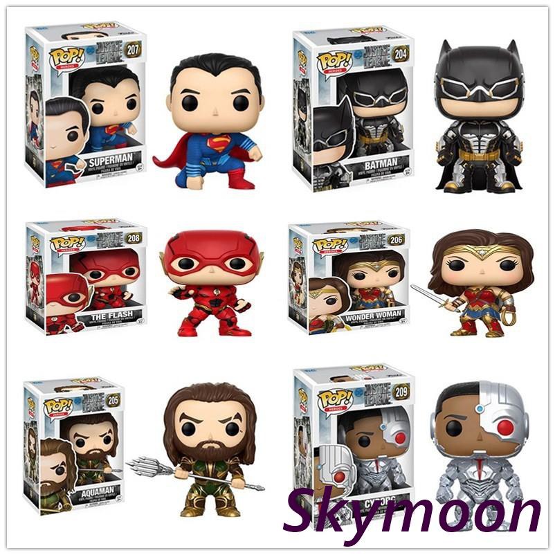 Funko Pop Justice League Superman Batman The Flash Cyborg Aquaman Action Figure Shopee Malaysia - cyborg superhero in roblox roblox justice league