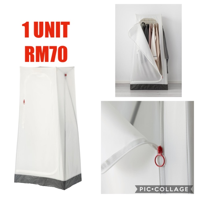 IKEA VUKU Wardrobe, white, 74x51x149 cm Shopee Malaysia