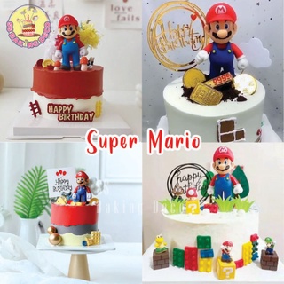 Ready Stock Super Mario Luigi Yoshi Cake Topper Cake Decorations Toy Figurine