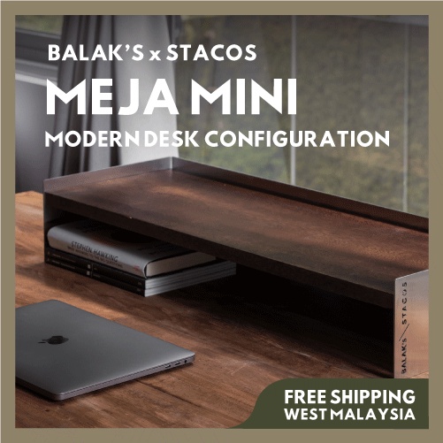 BALAK'S SOLIDWOOD MEJA MINI ✨ Monitor Shelf ✨ Modern Desk Cofiguration ✨ Desk Organizer ✨ Storage Organizer