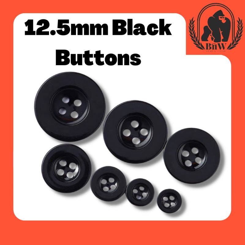BnW BUTTON Butang Baju 12.5mm Butang Kemeja Butang Uniform Shirt Button Uniform