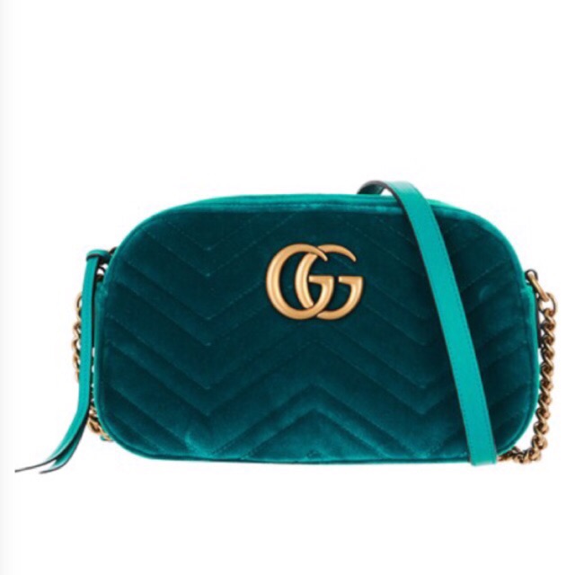 gucci velvet green bag