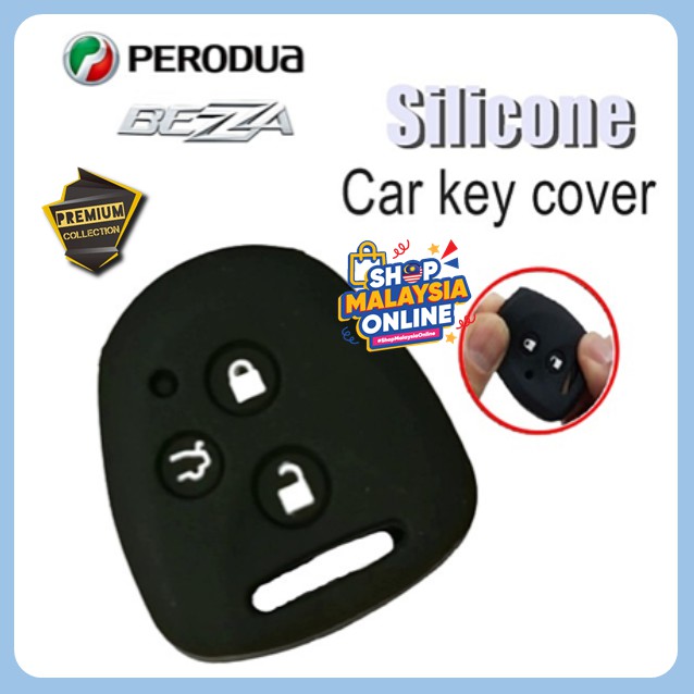 Perodua Bezza Key Start Remote Silicone Car Key Cover Casing 3 Button