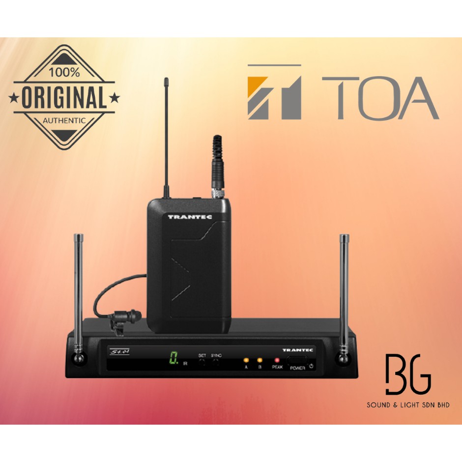 TOA Trantec S4.04L wireless uhf Lapel Microphone System Shopee Malaysia