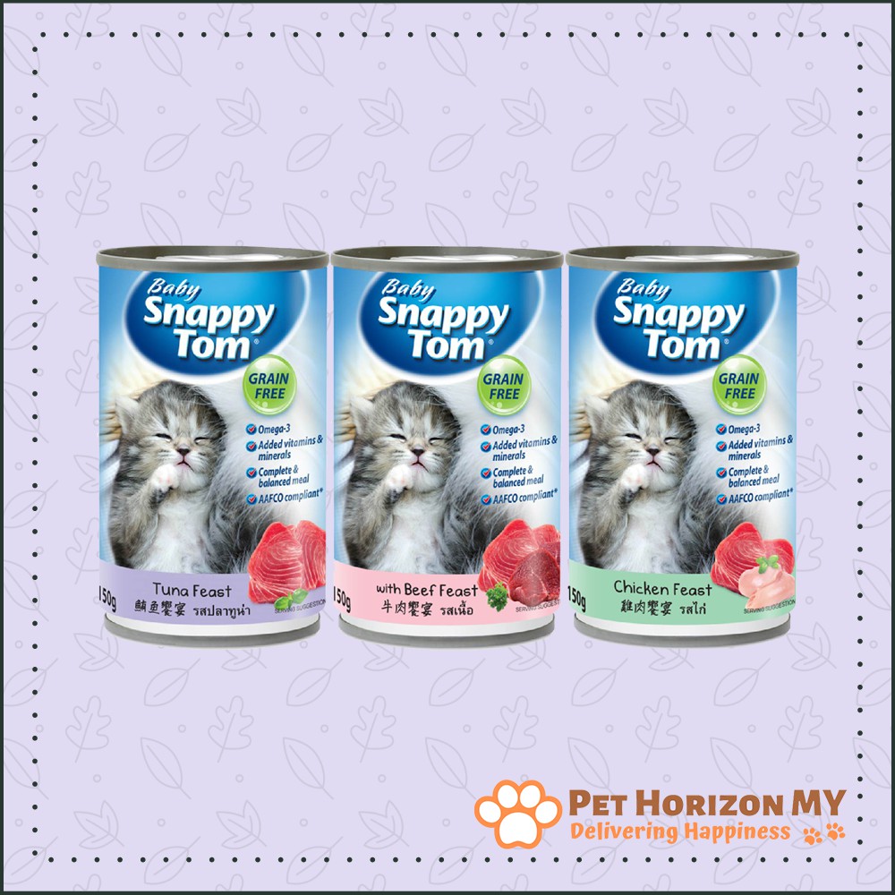 Baby Snappy Tom Canned Cat Food 150g Shopee Malaysia