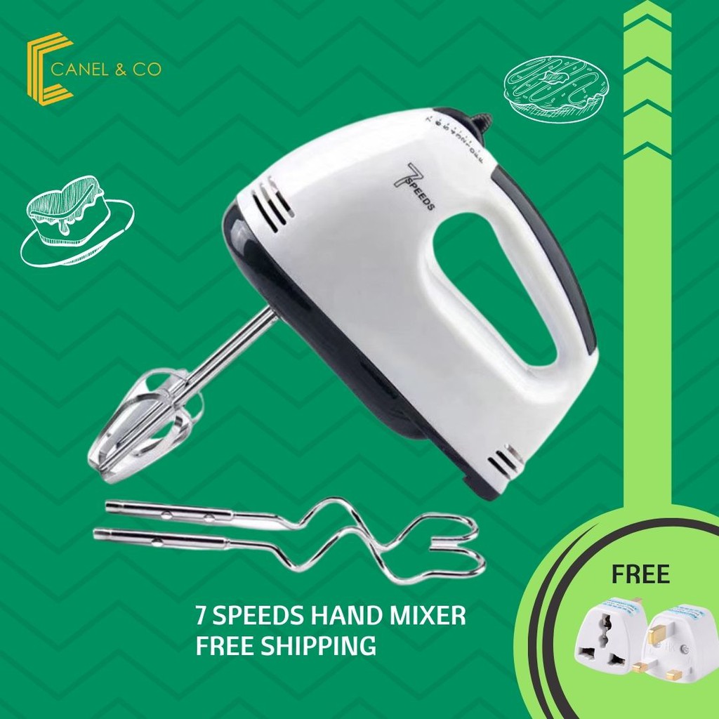 CANEL&CO [7 Speed] Egg Beater Hand Mixer Flour Baking Whisk Mesin Pengadun Tepung Food Processor tools Bancuh Telur