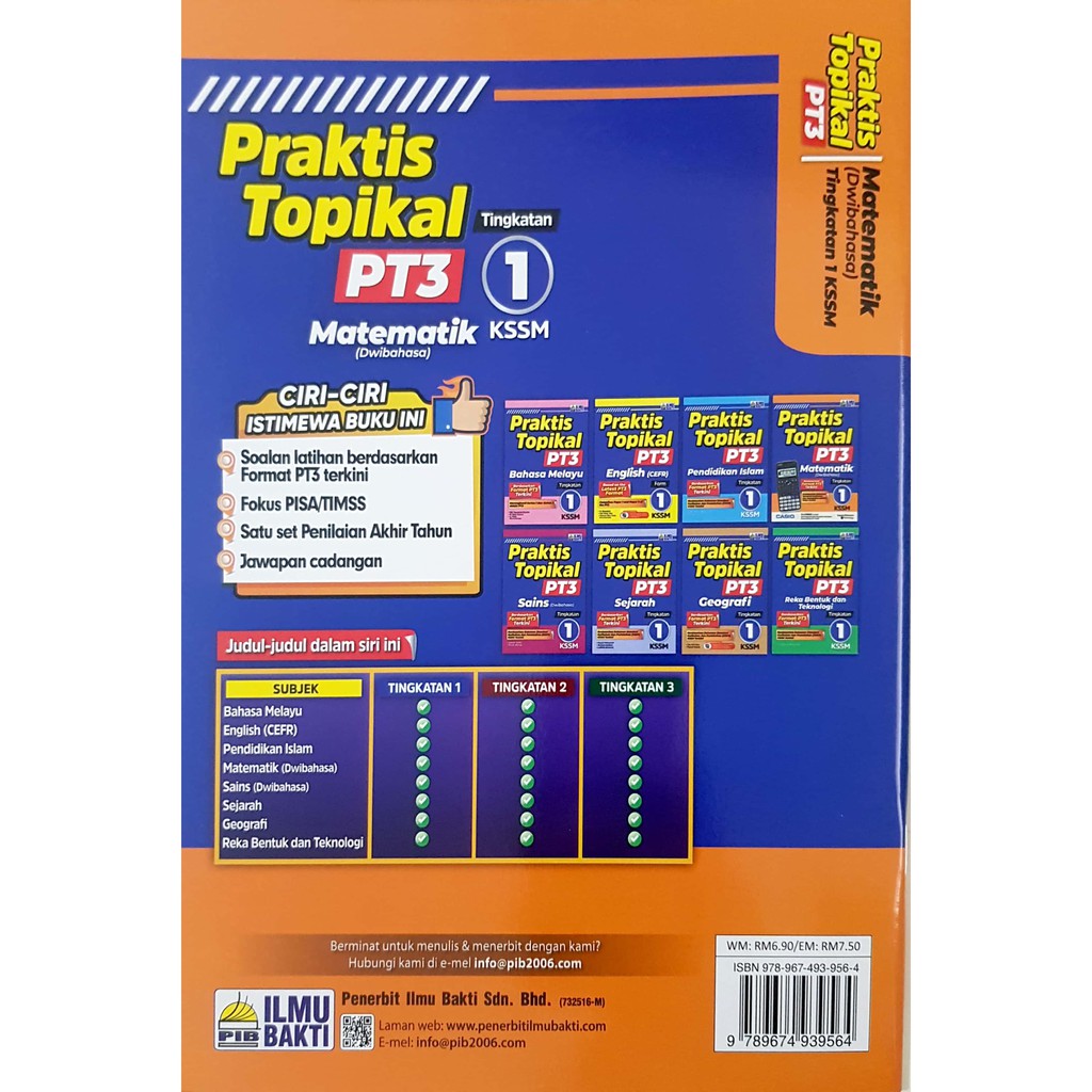 Praktis Topikal Pt3 Tingkatan 1 Ilmu Bakti Ready Stock A 21 Shopee Malaysia