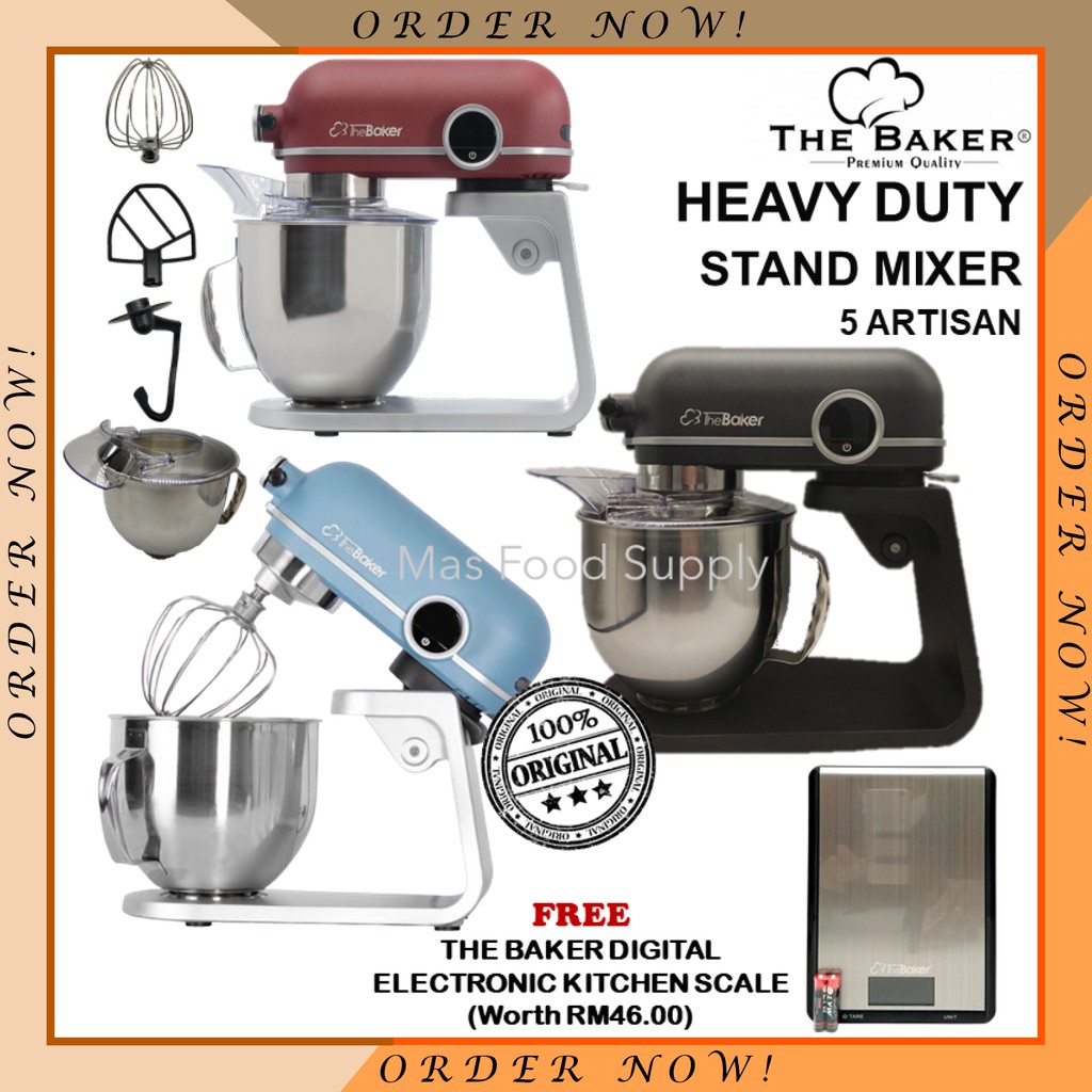 THE BAKER 5 ARTISAN Stand Mixer 5 Liter Mesin Tepung Pengadun (FREE