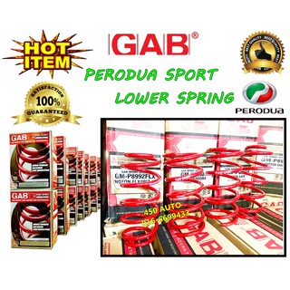 PERODUA GAB SPORT LOWER SPRING SET MYVI KELISA KENARI AXIA 