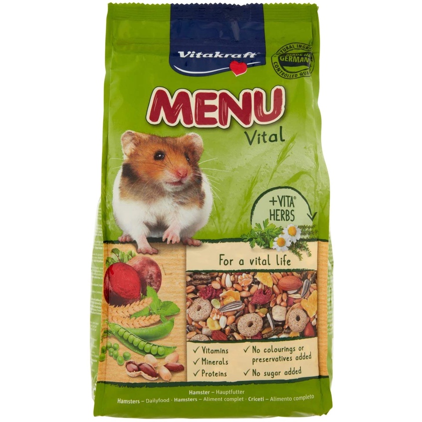 VITAKRAFT PREMIUM MENU VITAL RABBIT/GUINEA PIG/HAMSTER FOOD 1KG