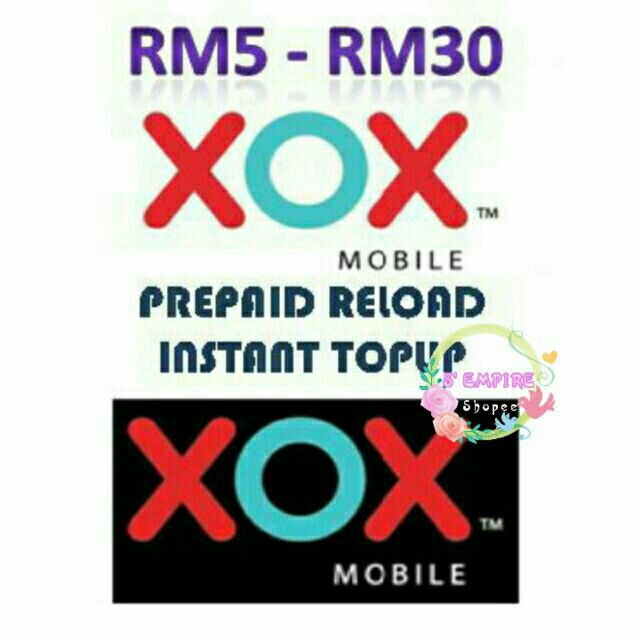 Xox Rm5 Rm30 Prepaid Reload Topup Shopee Malaysia