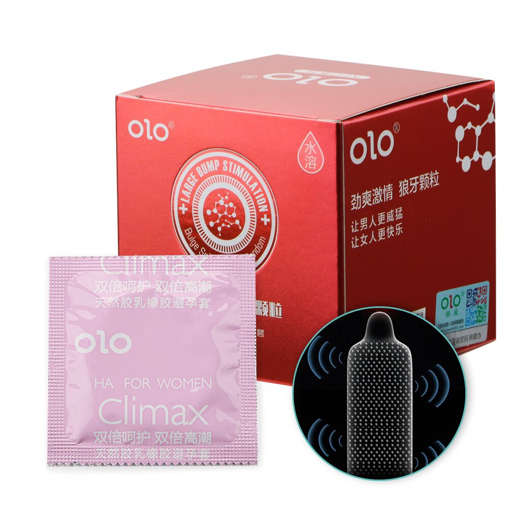 10PCS/PACK OLO NEO SERIES CONDOM WATER-BASE ULTRA THIN ANATOMIC LONG LASTING DOTTED HYALURONIC ACID 