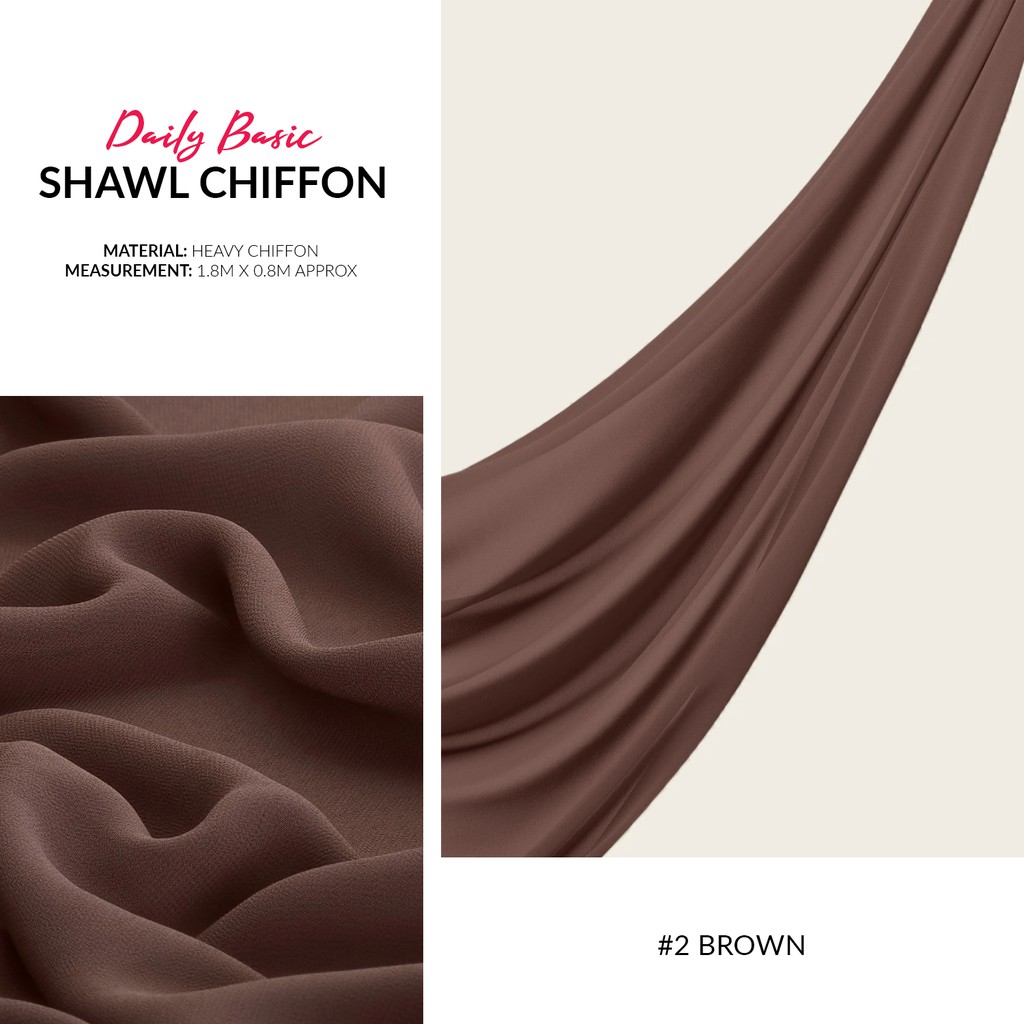 Daily Basic Shawl Chiffon for Muslimah  (Hot Item) Ready Stock V1