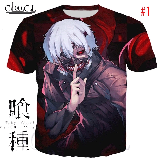 CLOOCL Tokyo Ghoul Anime Avatar T-shirt 3d Percetakan Kasual Saiz Besar ...