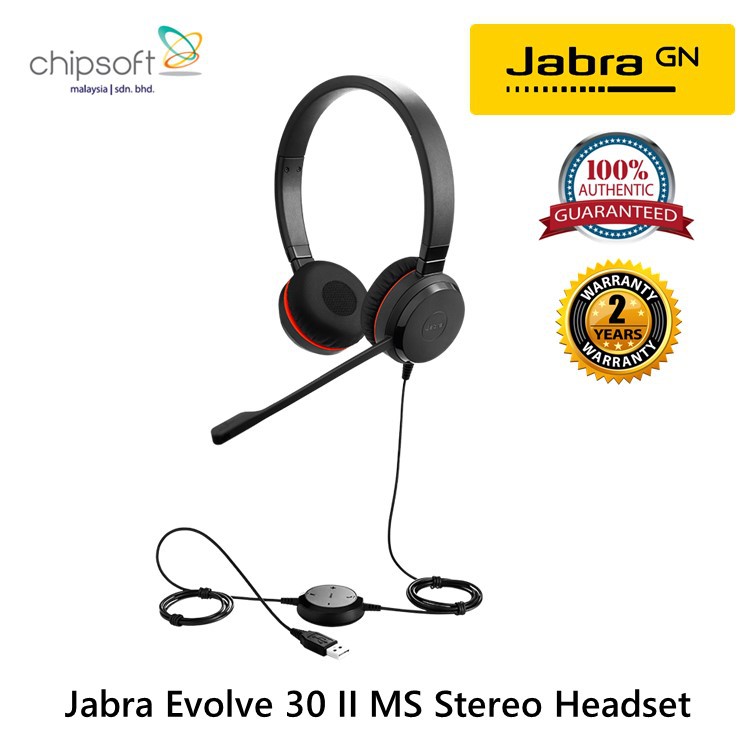 jabra evolve 30 ms stereo