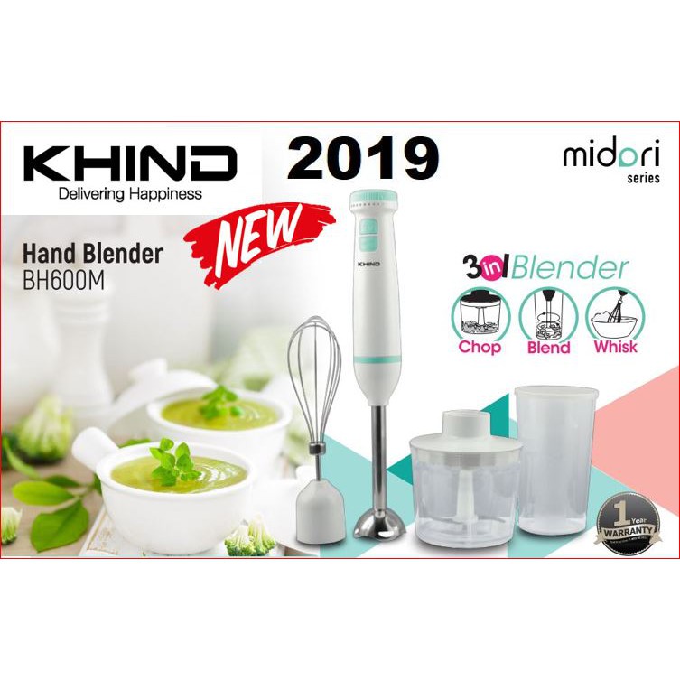 KHIND BH600SS / HB600SS / BH600M HAND BLENDER / Trio Rechargeable