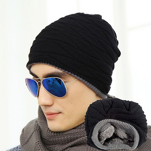 mens fur lined winter hat