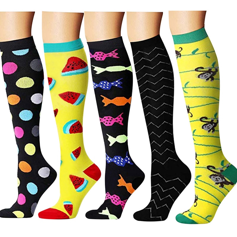 Compression Socks Men Women Fit Running,Nurses,Flight Travel&Maternity Pregnancy -Boost Stamina, Executive Length Fancies Socks