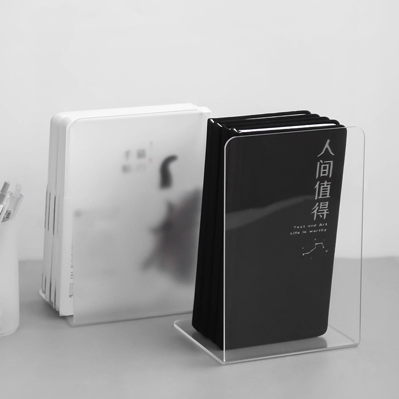 [PP Home] ins Style Acrylic LShaped Book Holder Book Baffle Book