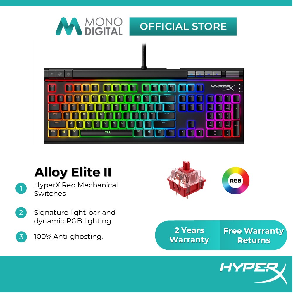 HyperX Alloy Elite 2 RGB Mechanical Gaming Keyboard - Red Switches