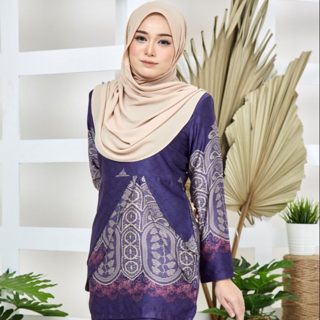  Baju  Kurung Moden  Silang Exclusive Material Dubai Shopee 