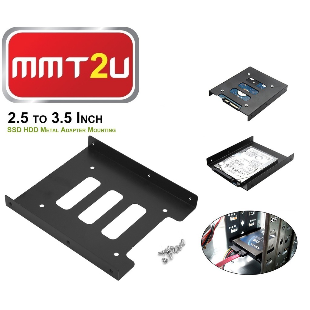 Universal 2 5 3 5 Ssd Hdd Metal Adapter Bracket Mounting Holder For Cpu Casing 57 Shopee Malaysia