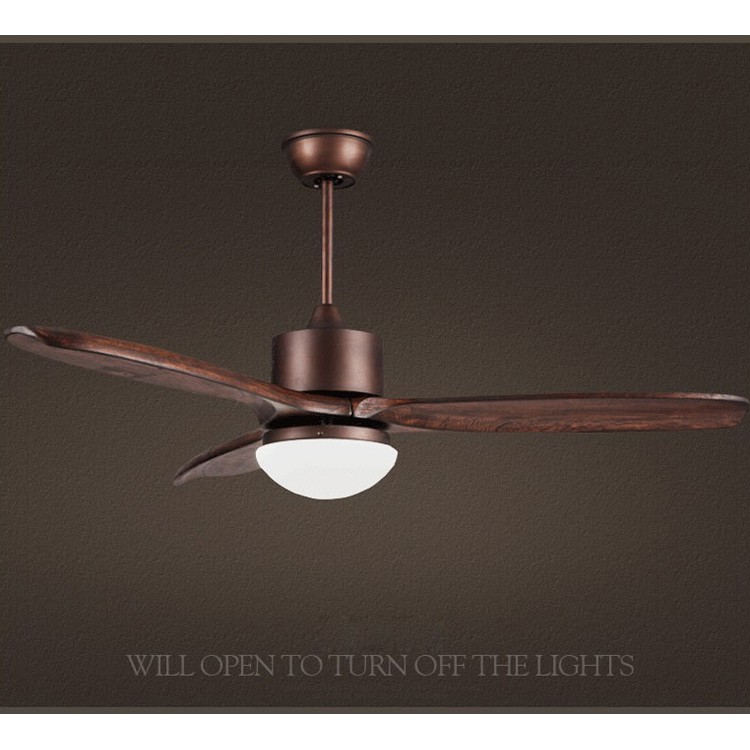 Nordic Wood Ceiling Fan Light Simple Village Ceiling Fan With Led Light