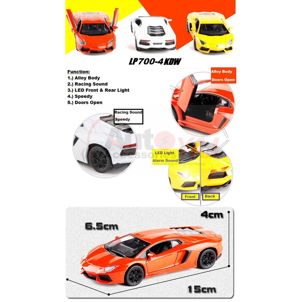 Lamborghini Lp700 4 Kdw Display Alloy Cars Toys Cars Shopee Malaysia