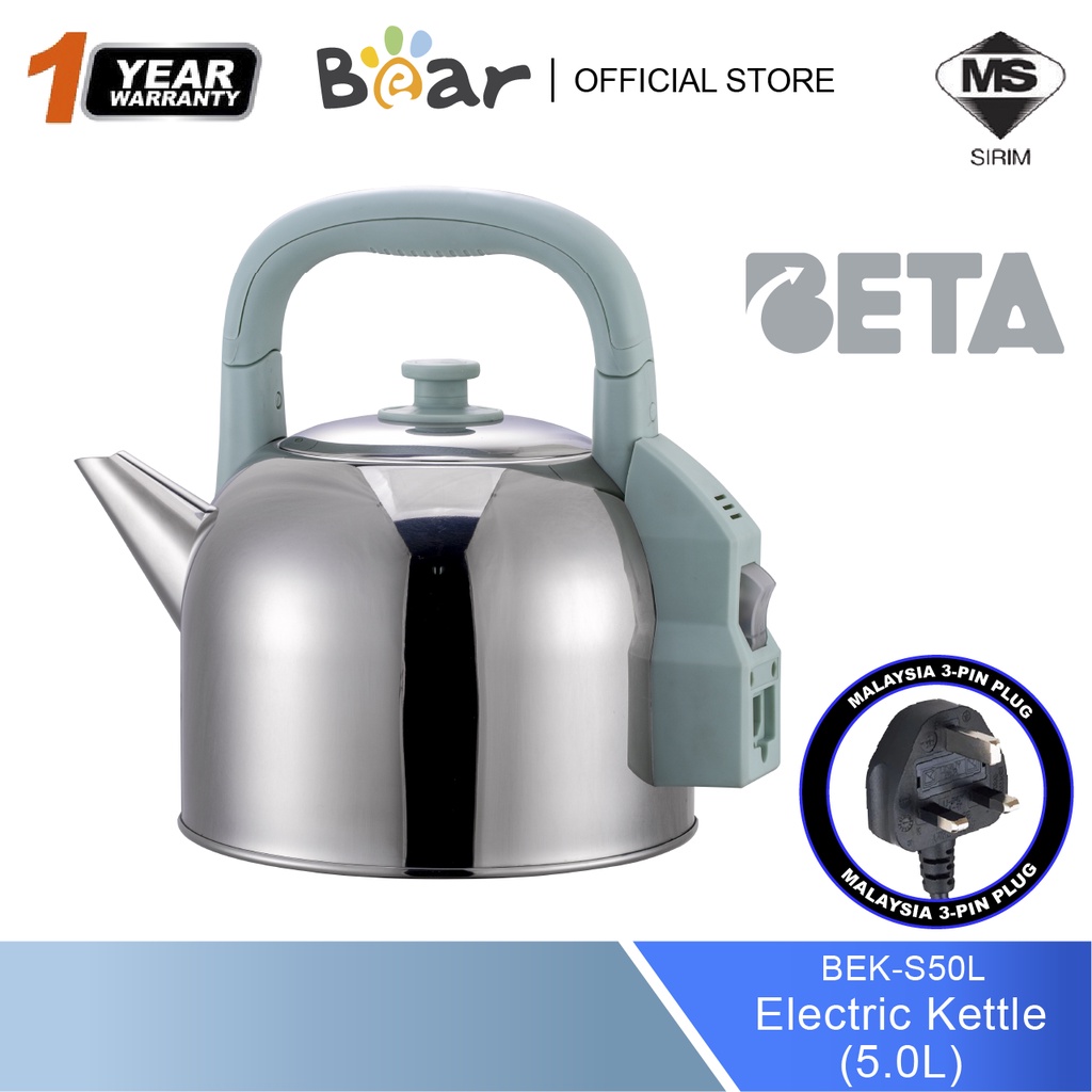 Beta Electric Kettle 5.0L Food Grade 304 Stainless Steel with Foldable Handle BEK-S50L