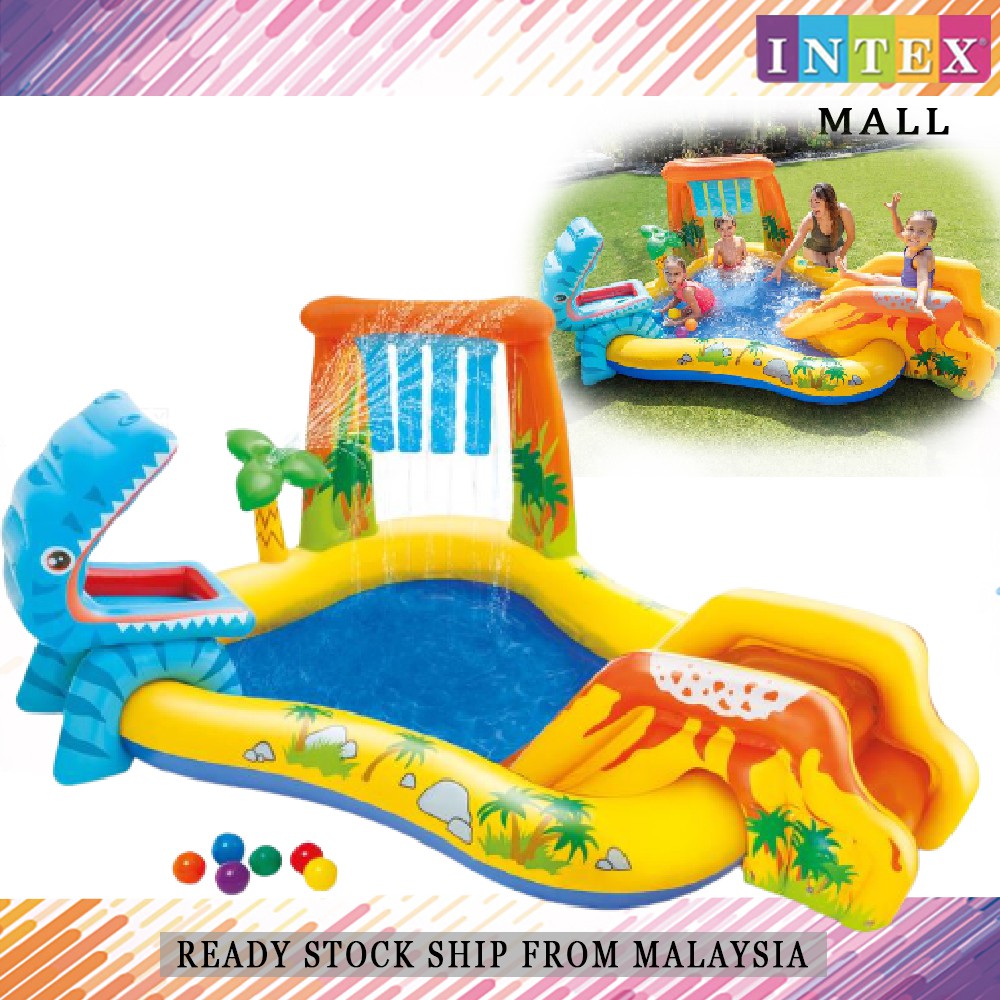 INTEX Dinosaur Play Center Children Toy Play Ground Inflatable Kids