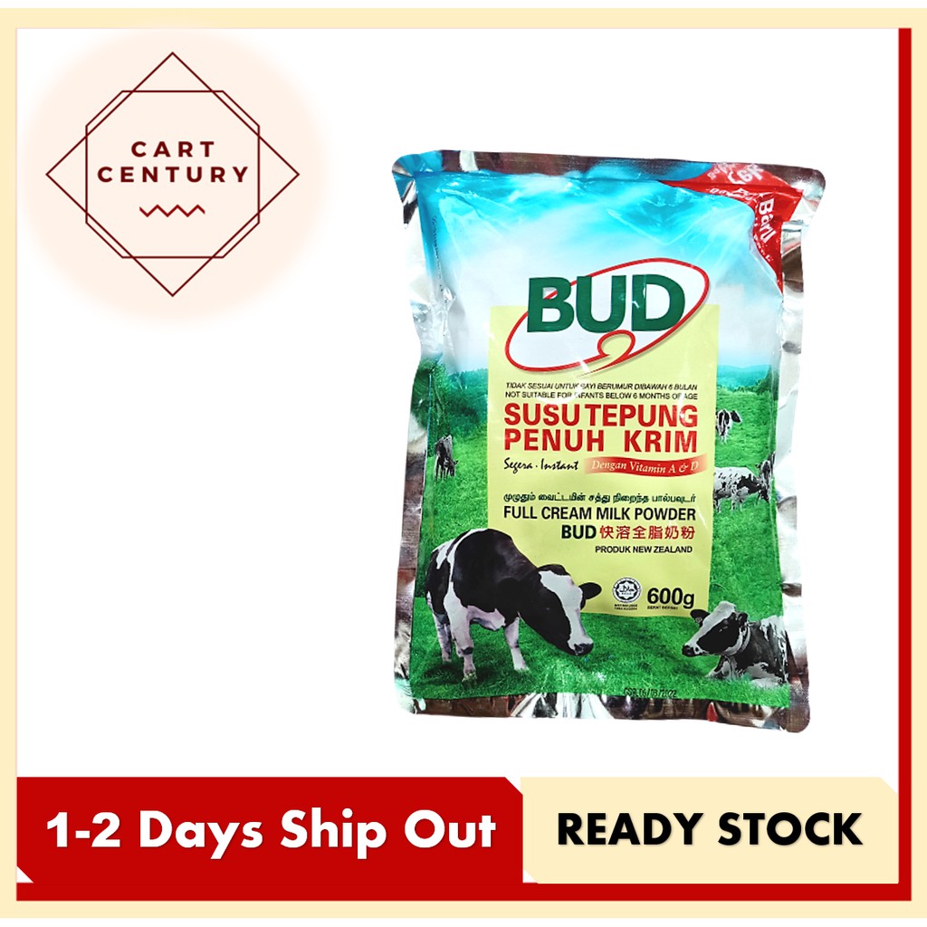 Halal Bud Instant Full Cream Milk Powder 600 G Susu Tepung Penuh Cream Shopee Malaysia