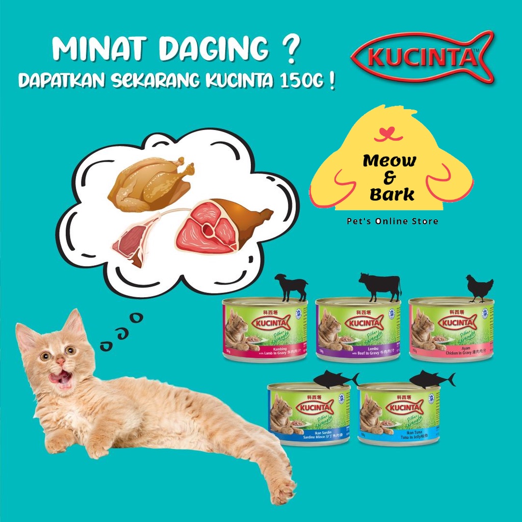 150g - KUCINTA CANNED WET CAT FOOD (5 FLAVORS) | Shopee Malaysia