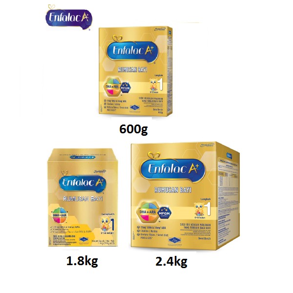 Enfalac A+ Step 1/ Step 2 (600g/ 1.2kg/ 1.8kg/ 2.4kg ...